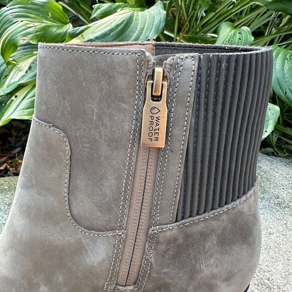 Vionic Womens Size 7M Green Shantelle Ankle Boots Waterproof Nubuck‎ Leather - Picture 5 of 9